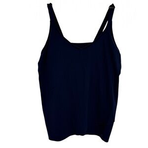 Lands' End No Wire Tankini Top Size 18 D Navy Blue Adjustable Lined Women’s